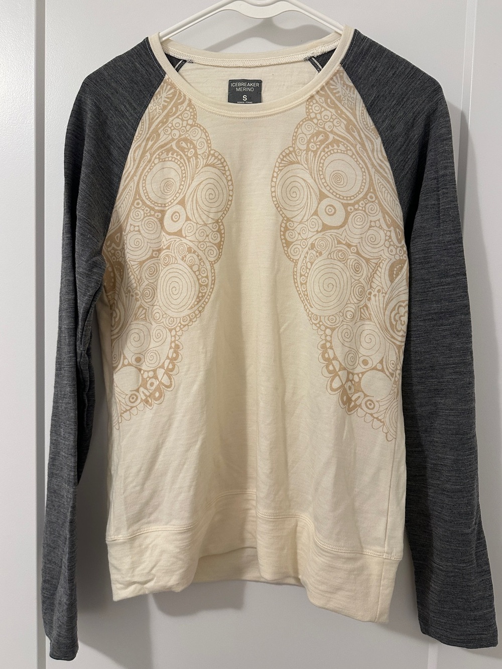 Icebreaker Merino Wool Zoya Zen Crew Long Sleeve T-shirt Size Small Women’s